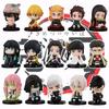 15pcs Demon Slayer Figure Toy Anime Kimetsu No Yaiba Q Version Sitting Tanjiro Nidouzi Inosuke Zenizu Figural Toy PVC Model Present