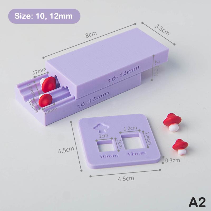 1 Pc Soft Pottery Polymer Clay Mold | 3D Mushroom/Lemon/Rhombus Bead Roller | Ideal for DIY Jewelry (Earrings/Necklaces)