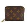 Monogram Zip Around Coin Purse Monogram Canvas Brown Unisex M60067 Used