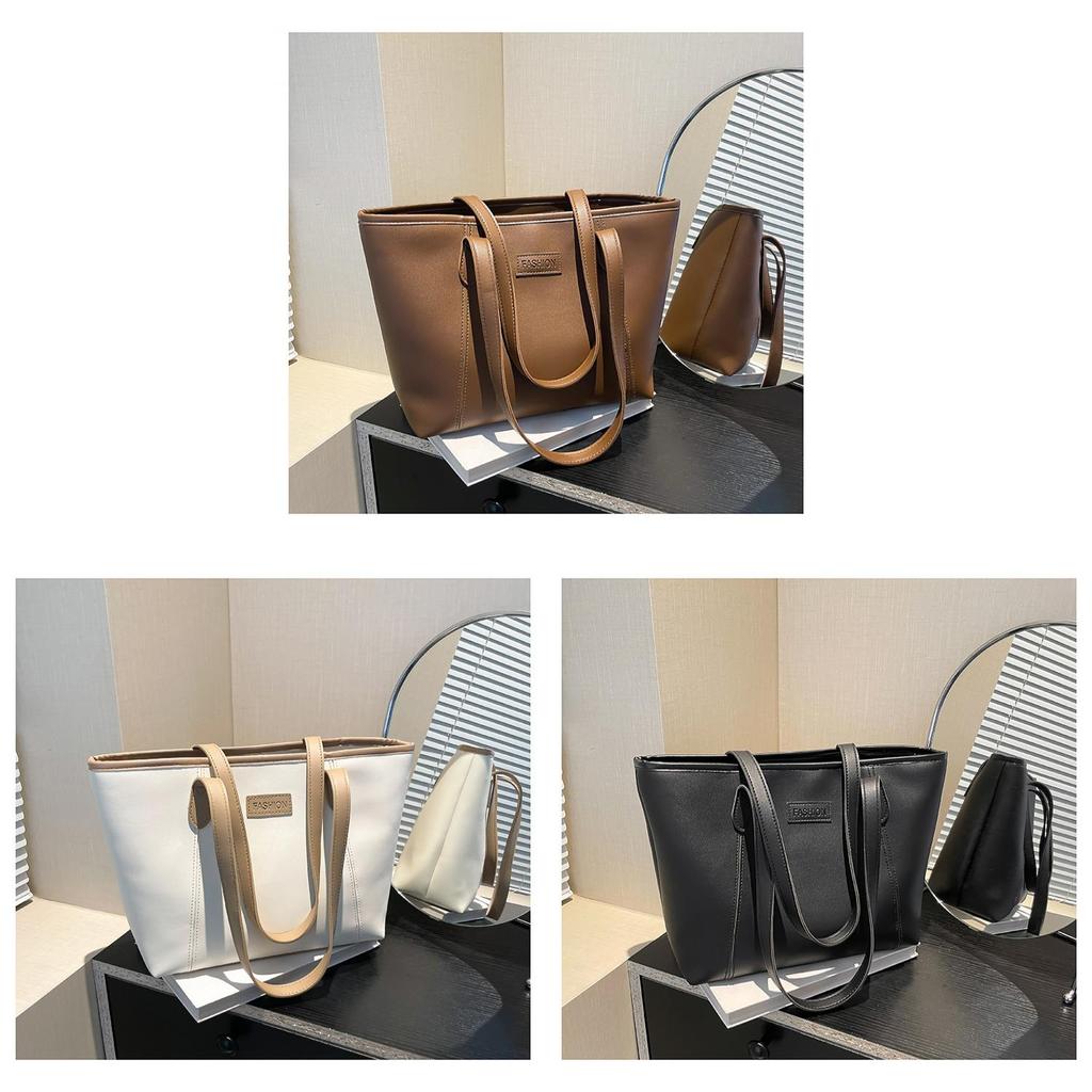 Pu Tote Bag For Women With Zipper Closure And Inner Pocket For Daily Commuting