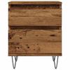 Vidaxl Bedside Table, Old Wood, 40X35X50Cm, Wood-Based Material
