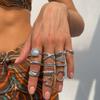 Accessories, Wind Alloy Open Twist Ring Ring, Pearl Hollow Irregular Ring Set