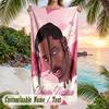 Travis Scott Beach Towel, Personalized Custom Name Text, Quick Dry Large Absorbent Towel For Beach Pool