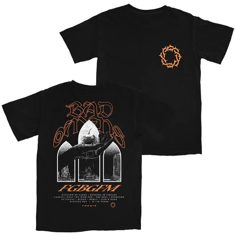 Bad Omens Band Metal Core Rock American Retro Casual Loose Print Men's and Women's Cotton Short-sleeved T-shirt Summer