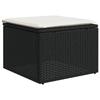 Vidaxl 6-Cz. Garden Furniture Set With Cushions, Black Poly Rattan