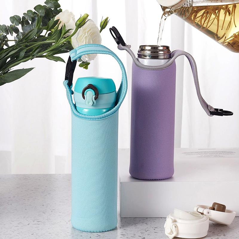 Housse de protection pour bouteille d'eau de voyage, sac de rangement isotherme portable de 500 ml