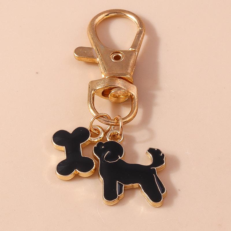 Aihua Cute Enamel Puppy Cats Keychain for Women Girls BFF Bestfriends Handbag Pendant Birthday Jewelry Gifts