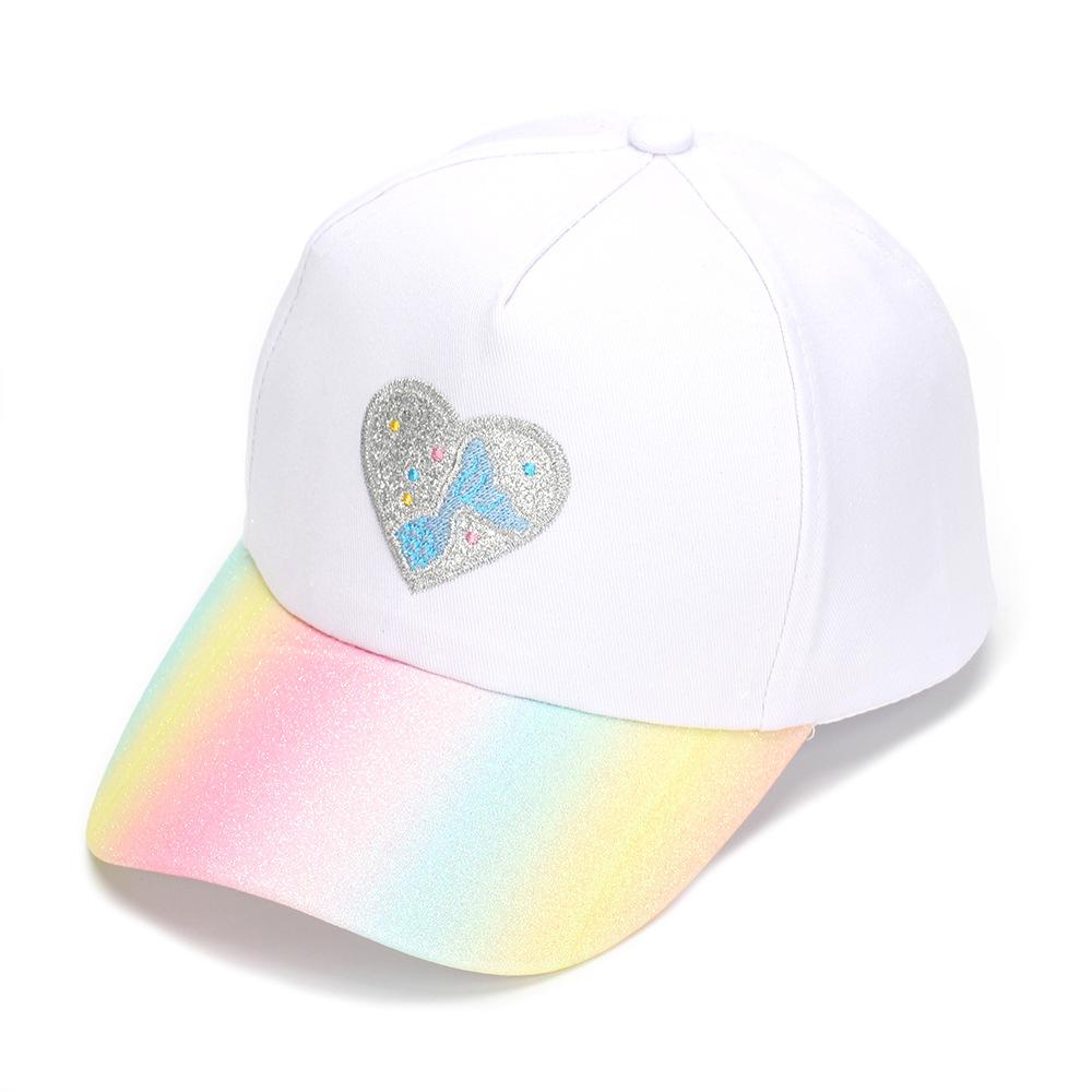 Children's Heart-shaped Sequin Hat Girl's Fashionable Sun-protective Baseball Cap