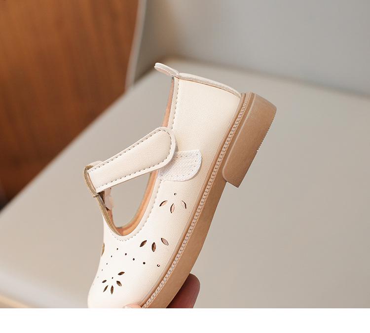 Mädchenschuhe mit weicher Sohle aus Leder - 2025 Frühling/Sommer Prinzessinnen-Stil, einfarbig, lässiges koreanisches Design