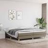 Maison Exclusive - Bedbodem met lattenbodem met matras Taupe 200x200 cm Stof