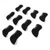 10 PCS Golf Iron Head Covers Golf Club Head Protective Cover Golf Putter Cover Set Black