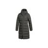 Logo Print Long Warm Down Jacket Women Outerwear Black FT2575