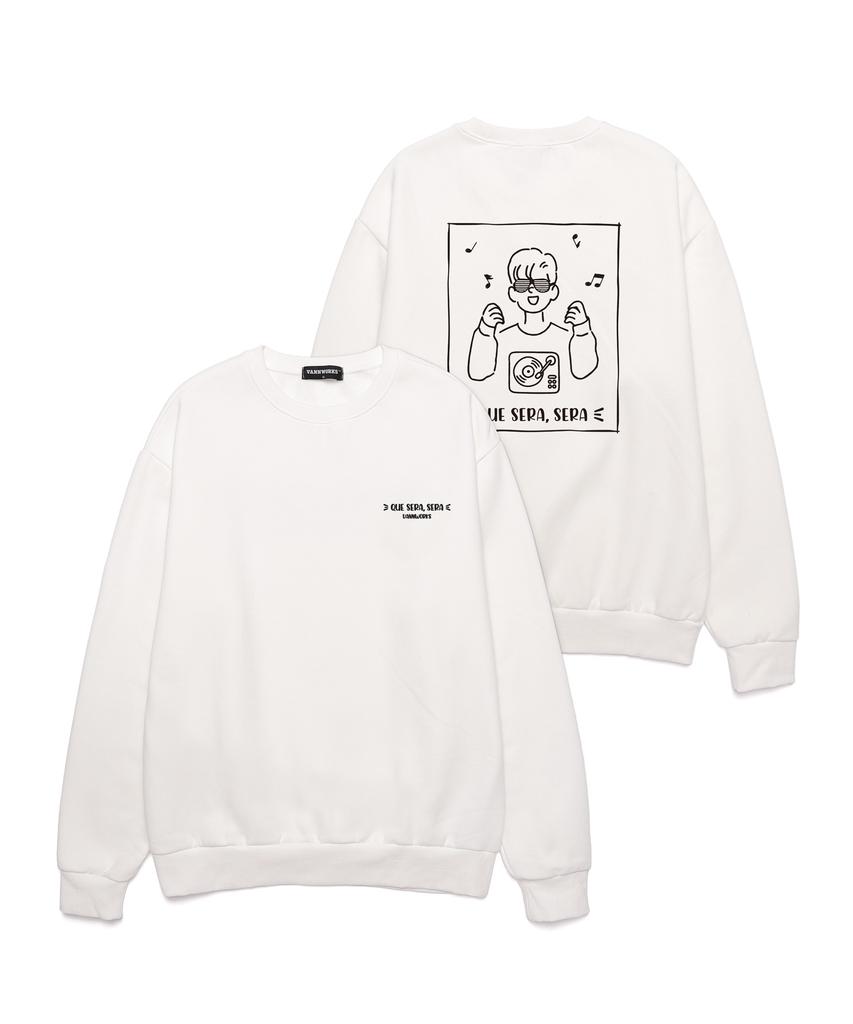 VANNWORKS Que Sera Sera Man Ver Oversized Sweatshirt (Vls0006) White (A Type)