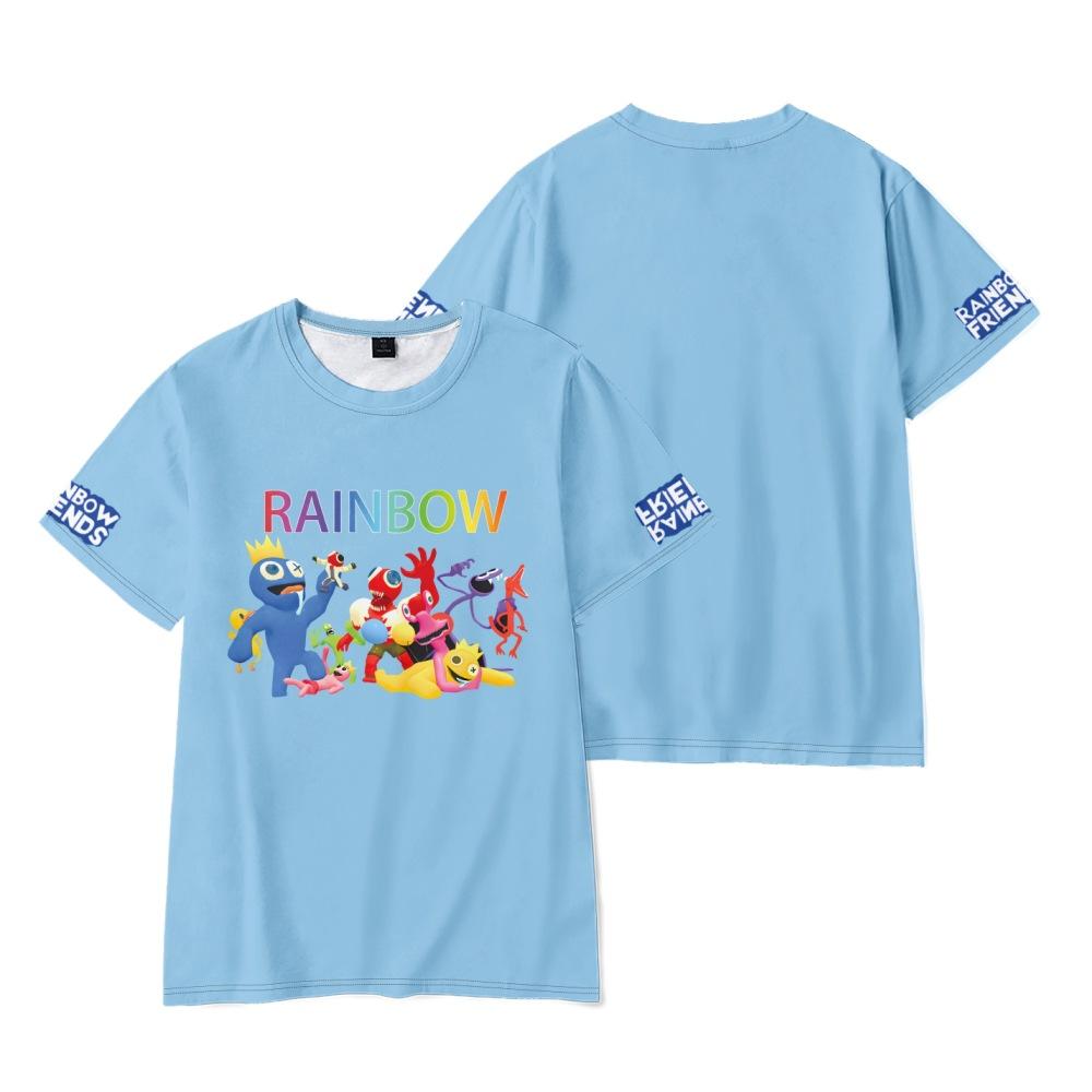 10 Colors Funny Cartoon Rainbow Friends T Shirt Cool Men's Tshirt O Neck Casual Unisex Streetwear Anime Fashion Tee Camisetas Ropa Hombre