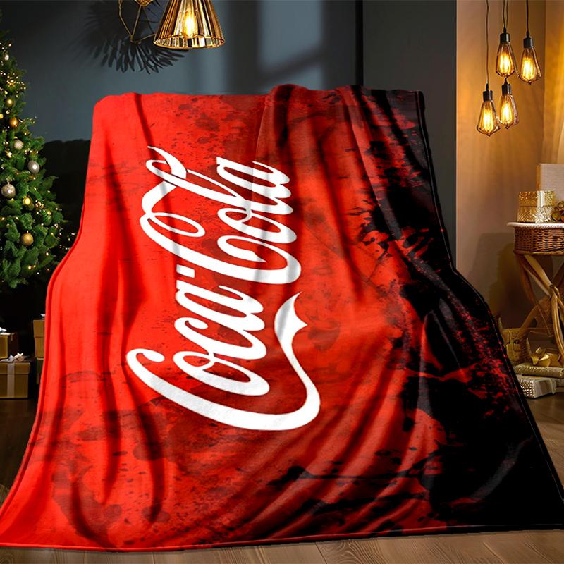 Coca Abstract Art Blanket Lightweight Ideal Bedding Blanket Perfect for Travel, Camping, Living Rooms, Offices, Sofas, Fan Christmas Gift