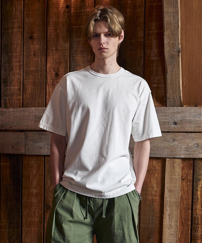 MAGOODGAN Swagber 3594 Vintage Clothing Semi-Overfit Off-White Short Sleeve Tee