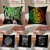 Urban Rap Band 187 S-Strassenbande Cushion Cover Pillowcase Short Plush Invisible Zipper Room Sofa Cushion Cover