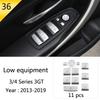 Car Styling Carbon Fiber Interior Button Panel Decoration Cover Trim Sticker Frame For BMW 3 Series F30 3gt F34 F32 Accessories