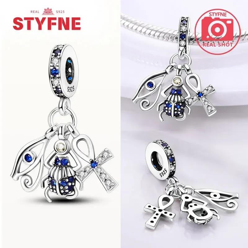 Copper Stylish Charms Religion Heart Lucky Eye Cross Beads Fit Original Bracelet For Women High-Quality Fashion Jewelry Gift