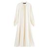 New Women's Clothing, European and American Fashion Loose Long-sleeved Bow Dress