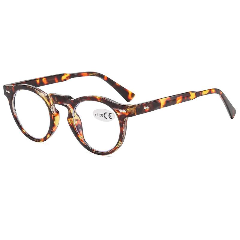 Fashionable Round-frame Reading Glasses High-definition Anti-blue Light Presbyopia Glasses High-end Full-frame Hyperopia Glasses