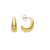 Earrings - LUXENTER - Sanky - 22 Mm Hoop Earrings - 18k Yellow Gold - Zircon