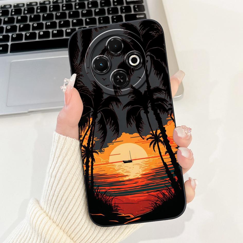 For Tecno Spark 30C 4G Case Popular Daisy Flower Soft Silicone Matte Cover For Tecno Spark30C 4G kl5 kl5n Full Protection Bumper