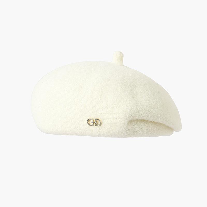 Korean Version of The Wool Beret FallSeason and ColdSeason Retro Literary Painter Hat Versatile Face Showing Small Warm Bud Hat Trendy