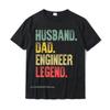 Mens Funny Vintage Shirt Husband Dad Engineer Retro T-Shirt Top T-Shirts Comfortable Oversized Men Tees Comfortable - Men's S...