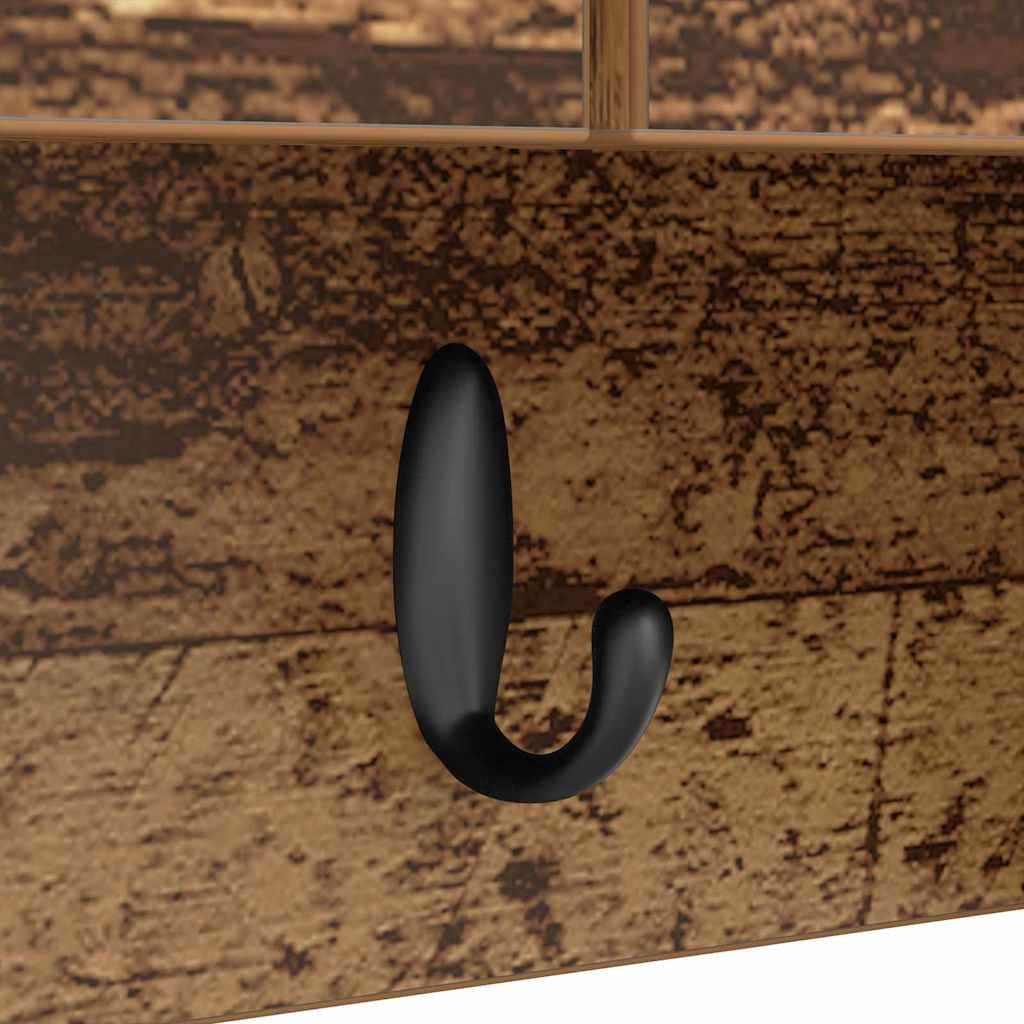 Wall Mounted Nightstand Reclaimed Wood Look 80 X 20 X 30 Cm Wood Based Material