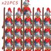 MOC Dinastía Ming Emperador Servicio Civil General Militar Soldados Figura de Acción Caballeros Medievales Bloques de Construcción Ladrillos Juguetes para Niños