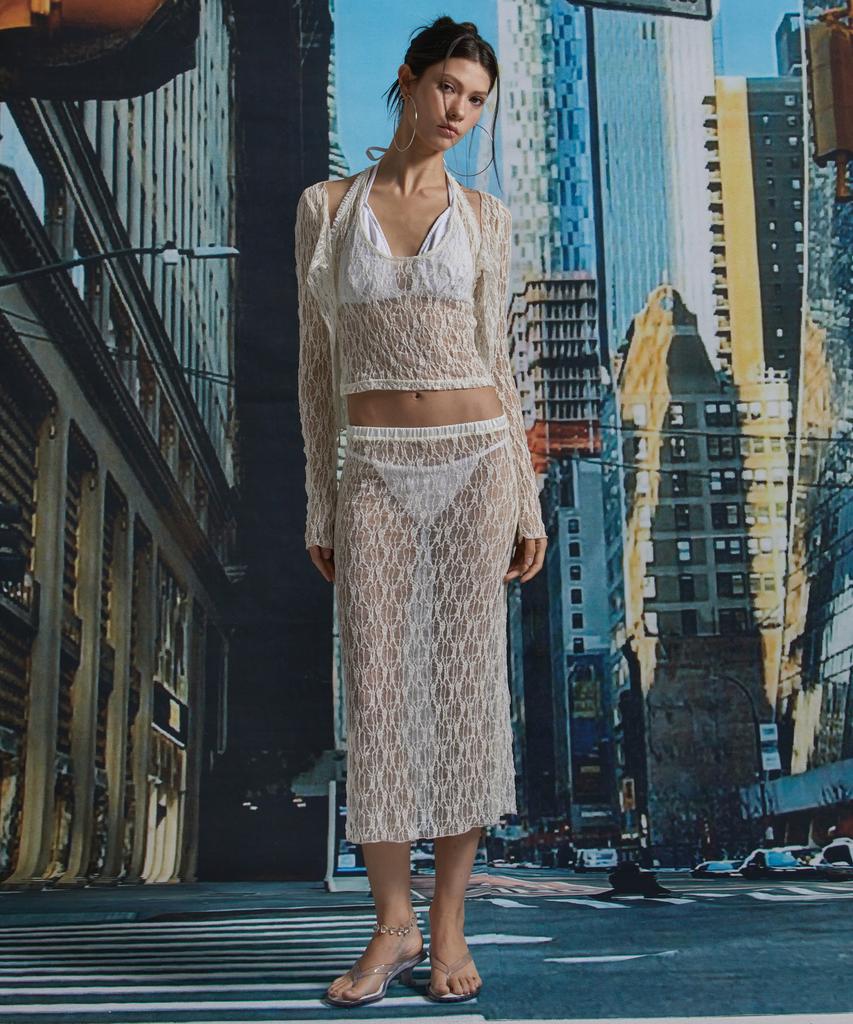 Geiteuliseu Jacquard Lace Skirt