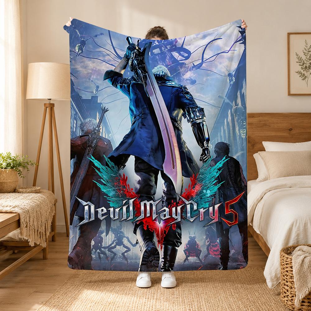Devil May Cry Game Throw 240g Flannel Blanket, Suitable for Sofas, Beds, Offices,  Exquisite Gift Blankets