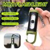 Mini Keychain Flashlight Rechargeable Pocket COB Working Light Outdoor Hook Emergency Warning Light for Camping Walking Hiking