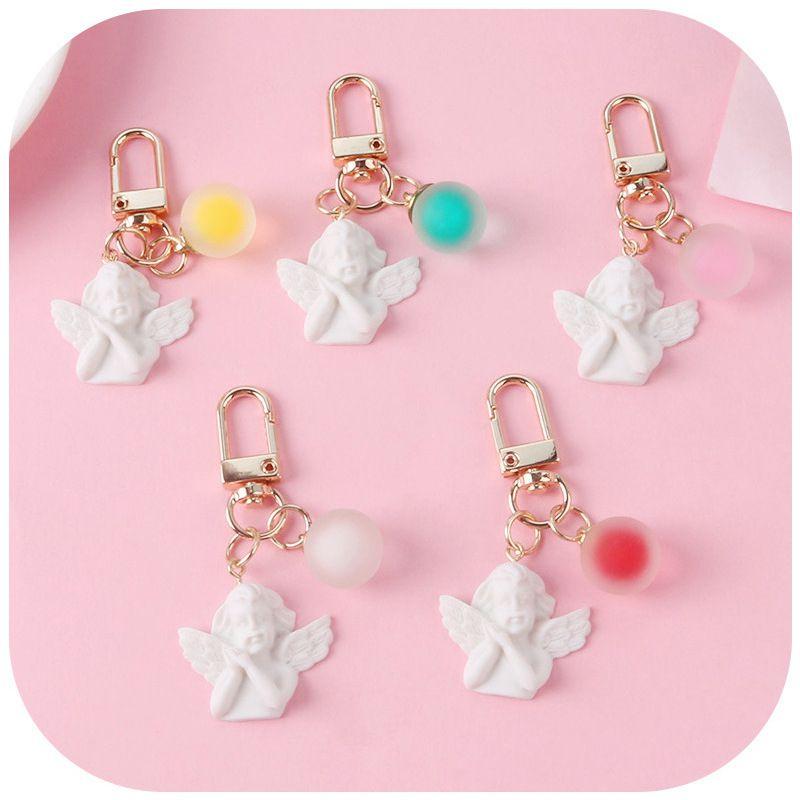Elegant Angel Pendant Keychain Souvenir For Christening Weddings And Baptism Favors