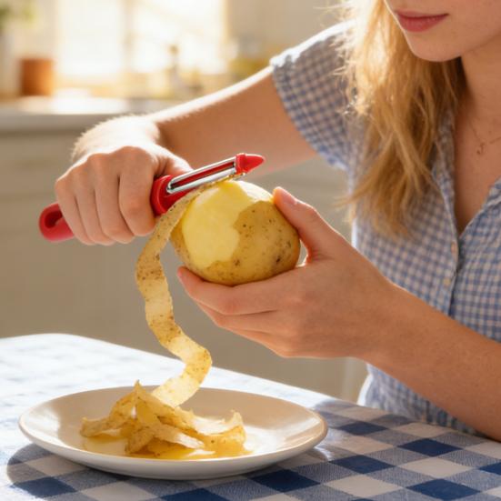 Kartoffelschäler Schälmesser Gemüse ultra scharf Y-förmig Obstschäler mit weichem Griff und Edelstahlklinge Küchenutensil für Gemüse