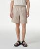 Cotton Elastic Waist Shorts [Light Beige]