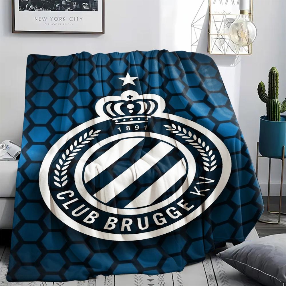 1 ks Flísová deka s potlačou Club Brugge K V, Vysoká kvalita, Pohodlná na všetky ročné obdobia, Domáca dekorácia, Teplo a pohodlie, Ideálna ako vianočný darček