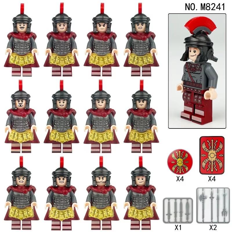 Żołnierze legionów rzymskich, rzymscy żołnierze-duchy, klocki, figurki, lalki humanoidalne, zabawki, zabawki dla dzieci, prezenty urodzinowe.