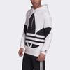 adidas Moletom Original Trefoil Logo Grande com Cordão Sólido com Ombros Caídos Masculino Moletom Branco FM9909