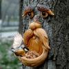 1 Stück Verspielter Baumgesicht Vogelfutterspender - Outdoor Gartendekoration, Einzigartige Wildvogel Gartenkunst, Langlebiges Harz, Ideal für Hochzeiten & Veranstaltungen mit Naturthema