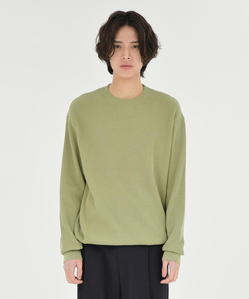 Beulaunyadeu High Density Crewneck Knit, Olive Gray