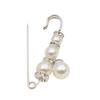 Flower Shape Anti-Exposure Women Brooch Pin Shining Rhinestone Faux Pearls Safety Pin Costume Accessories