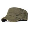 Four Seasons Washed Cotton Flat Caps Men Women Military Cap Unique Design Vintage Flat Top Hat