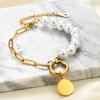 Simple Ins Artificial Pearl Small Fresh Fashion Women's Bracelet Titanium Steel Valentine's Day Gift Women's Small Pendant Bracelet