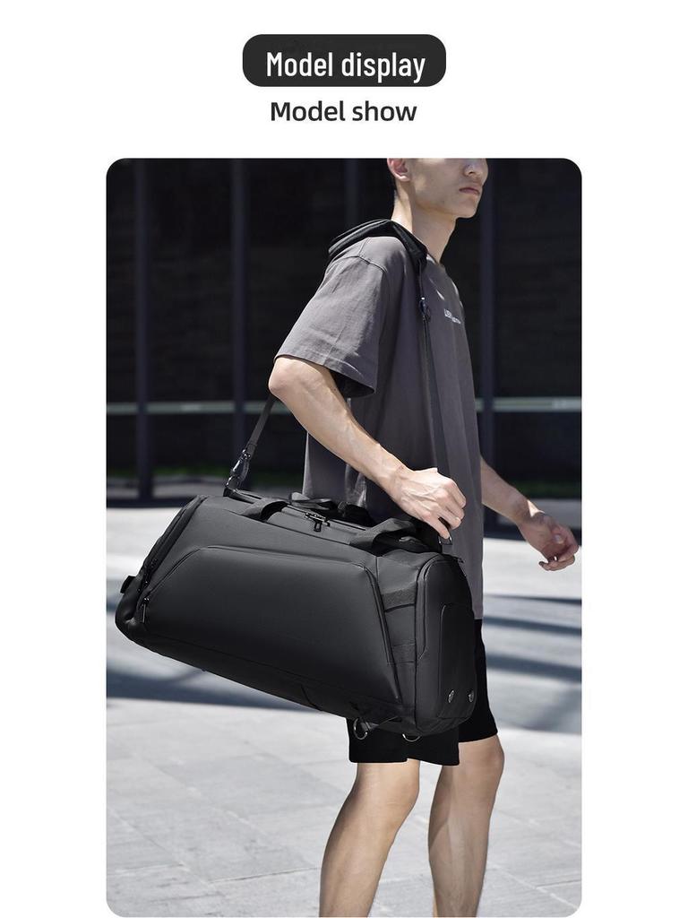 Herren 2024 Rucksack mit großer Kapazität, multifunktional, für Reisen, mit Nass-/Trockentrennung