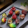 Mini Fruit Mode Colour-changing Tea Pet Creative Resin Household Office Fruits Decoration Tea Ceremony Tea Set Accessories 2025