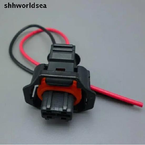 shhworldsea 2pin 3.5mm Fuel Injector Plug 1928403698 Automotive Male and Female Waterproof Connector 936059-1