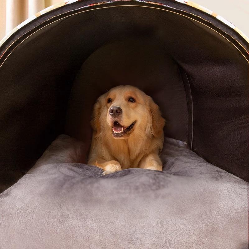 Dog Kennel To Keep Large Dogs Warm In Winter. Dog Kennel House In Winter. Removable and Washable for Golden Retriever Pets. Suitable for All Seasons.