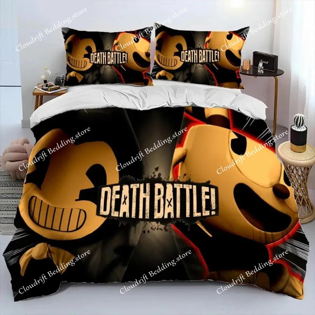 Parure de lit dessin animé Cuphead Show pour garçons et filles, housse de couette double, queen size, taie d'oreiller, lit pour enfants et adultes, mode textile pour la maison